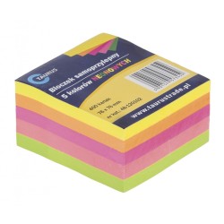 Bloczek samoprzylepny TT 75x75 450k. Mix Neon 7338-5N