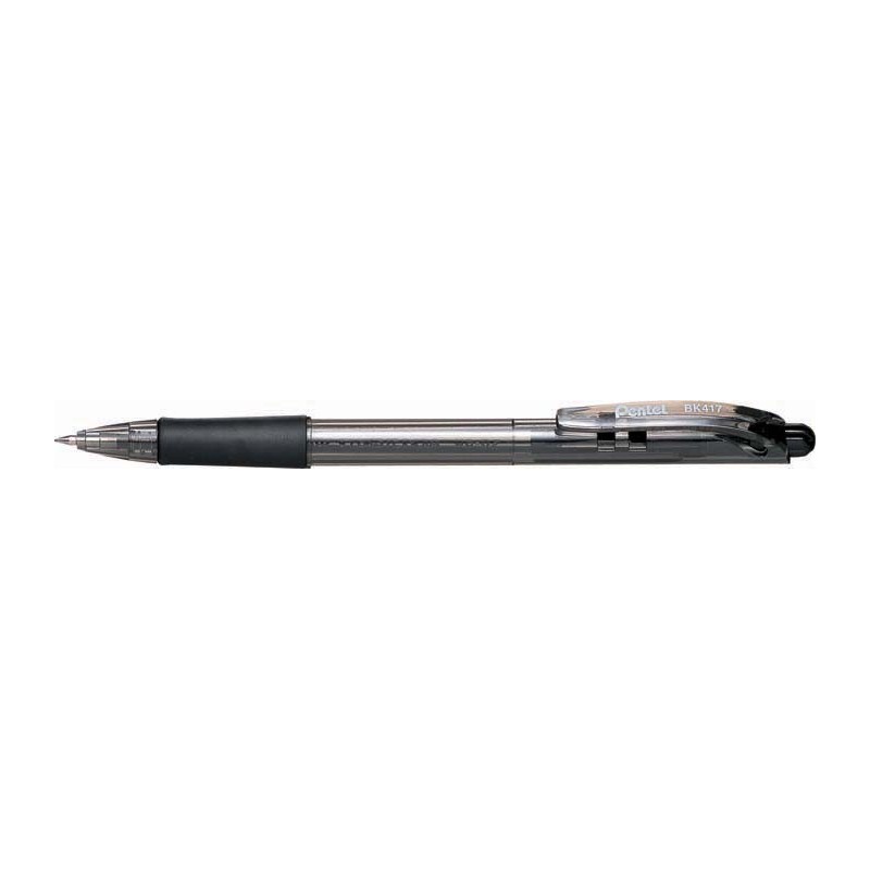 Długopis automatyczny z gumowym uchwytem BK417 PENTEL 0,7mm czarny 230316