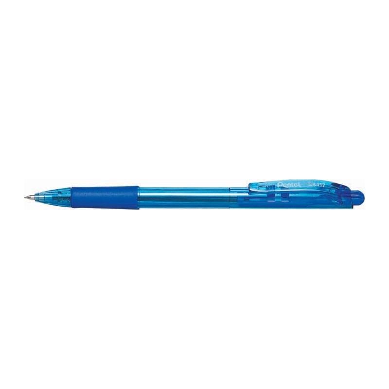 Długopis automatyczny z gumowym uchwytem BK417 Pentel 0,7mm niebieski 230318