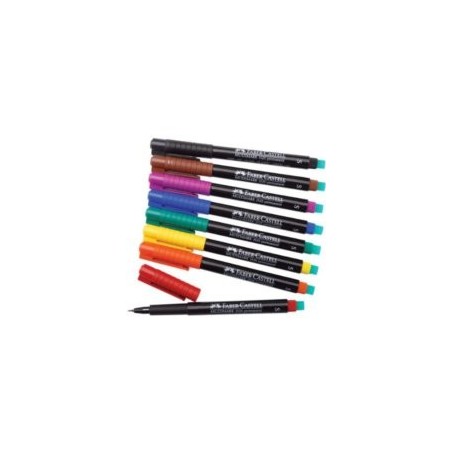 Marker Foliopis Faber-Castell Multimark Z Gumką 0,4mm (S) Czarny 300017 030881