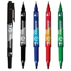 Marker per. zielony koń. okrągła do CD dwustronny Tetis