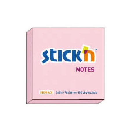 Notes Samoprzylepny Klasyczny Stick'n 76x76mm Różowy Pastelowy 21148 040187