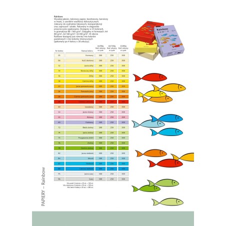 Papier Ksero A4/160g Rainbow R06 kość słoniowa 250ark.