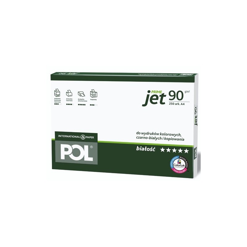 Papier Ksero A4/90g PolJet 250ark  9 ryz/1 karton 810009