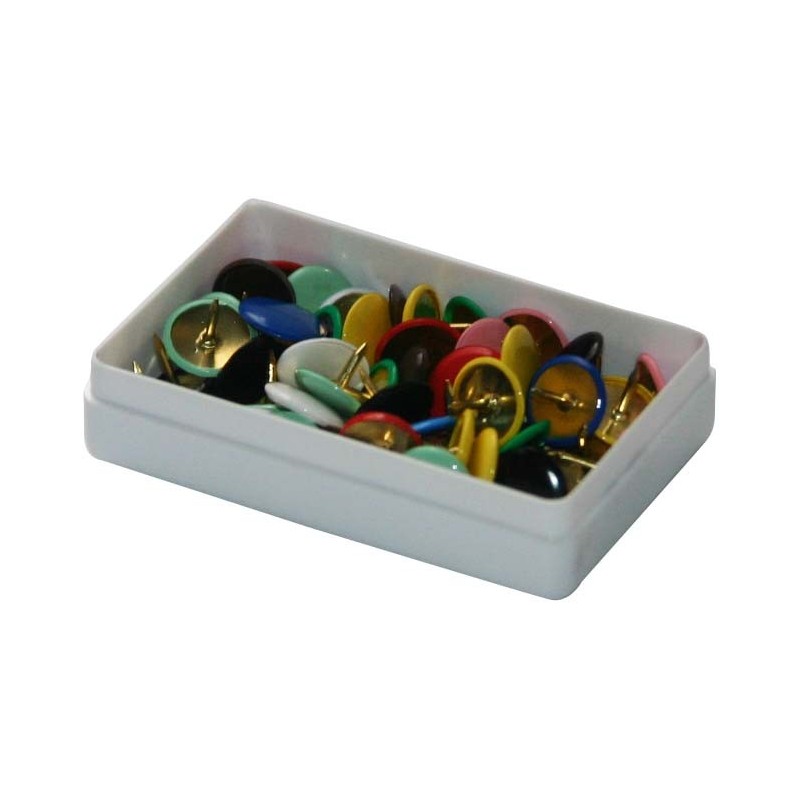 Pinezki Mosiądzowane kolorowe E&D Plastic 60szt/opak 3284 170017