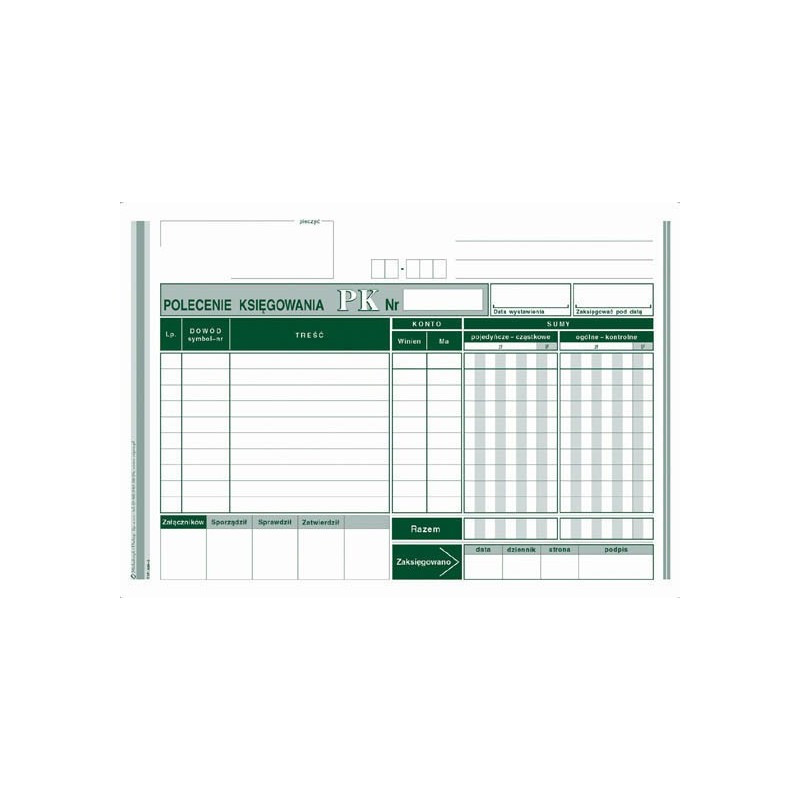 Polecenie Księgowania A4 439-1 offset MiP
