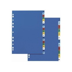 Przekładki Elba Z Kolorowego PP Z Nadrukowanymi Indeksami A4/1-12 (100204769) 132305