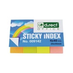 Zakładki Indeksujące D.Rect 4x40szt 009142 700022