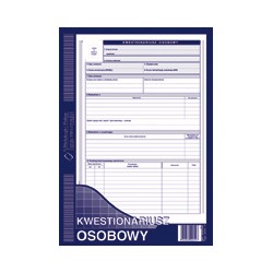 Kwestionariusz Osobowy Dla Pracownika A4-Offset