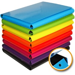 Teczka Skrzydłowa z rzepem Grzbiet 3cm Czarna Barbara