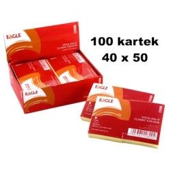 Notes Samoprzylepny Eagle 75x75 100k Żółty 020331